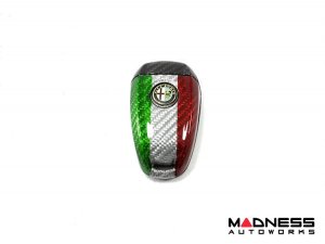 Alfa Romeo Giulia Key Fob Cover - Carbon Fiber - Italian Flag V2 Alfa Romeo Giulia Key Fob Cover - Carbon Fiber - Italian Flag V2